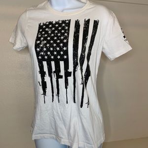 Grunt style rifle flag t-shirt